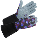 SKYDEER Women's Gardening Gloves - Genuine Deerskin Suede, Ultra-Soft Padded, Comfort Fit for Outdoor Work (SD6613LL/M)