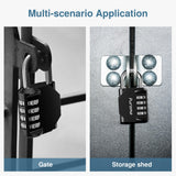 Puroma 10 Pack Combination Lock for Locker 4 Digit Outdoor Waterproof Padlock for School, Gym, Sports, Fence, Toolbox, Gate, Case, Outdoor, Hasp Storage, Cabinets (Black)