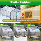 Sinimaka 10 Pack Polycarbonate Greenhouse Panels, 8' x 4' x 0.24'' Twin-Wall Polycarbonate Sheets, All Weather Clear Roof Panels Greenhouse Replacement Panels
