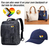 25/50/100/200 pieces heart new Progress Pride Pins LGBTQ Inclusive Progressive rainbow pride flag Lapel Pin for Clothes backpack hat Decoration Souvenir gift badge bulk (50)