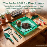 Bonsai Tools Kit 10Pcs Indoor & Outdoor Gardening Tool Potting Mat