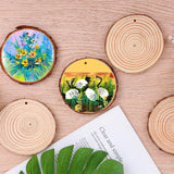 100 Pack Nature Wood Slices for Crafts,2.4-2.8In Unfinished Natural Wood Rounds.Wood Circles Predrilled with Hole and 20m Rope for Wooden Craft Supplies,Painting,Christmas Ornaments,DIY Gifts