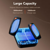 Hand Warmers Rechargeable 2 Packs, Double Sided Heating with AI Charging Case, 14000mAh Electric Hand Warmer Up to 36 Hours, Portable Heater Gifts for Christmas,Camping,Hunting