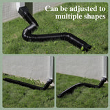 Gutterlix 1 Pack Flexible Gutter Downspout Extensions Extendable from 21" to 67", Downspout Extender Comes with Adapters, Thickened Down spout Drain Extension for Rainwater Drainage(Black)