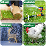 houya 500 PCS Landscape Staples 6 Inch Galvanized Garden Stakes Garden Staples Pins Anti-Rust Ground Stakes for Weed Barrier, Irrigation Hose, Yard Lawn SOD, Landscape Fabric, Decor 6"L x1.2"W 500pcs