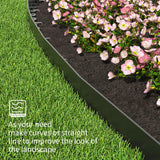 66FT Landscape Edging 4 in Tall with 70 Spikes, Garden Edging Border and 1 Hammer, Plastic Landscape Edging Border Lawn Edging for Landscaping, Flower Beds, Yard