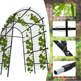 Garden Arch Trellis, 7.5FT Extra Tall Polyethylene-Coated Stainless Steel Garden Trellis for Climbing Plants, Vegetables, Flowers, Outdoor Pergola Arbor Wedding Party Decoration, Cucumber Trellis, Gar