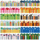 Geyee 360 Pcs Halloween Bulletin Board Borders Decorations Fall Thanksgiving Christmas Holiday Spring Easter Valentine Classroom Borders Bulletin Board Trim for Classroom School, 12 Design(Stylish)