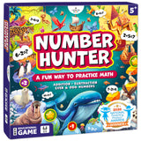 Number Hunter Math Board Game for Kids 5-7, 1st Grade & Kindergarten