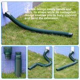 plusgutter Green1-Pack Rain Gutter Downspout Extensions Flexible, Drain Downspout Extender,Down Spout Drain Extender, Gutter Connector Rainwater Drainage,Extendable from 21 to 68 Inches