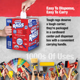 Sellars 58202 ToolBox White Rags Box, 10" x 12" (6 Boxes of 200 Sheets)