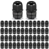 QILIPSU 50pcs 1/4" NPT Cable Gland Waterproof IP68 Nylon Cable Pass Through Cord Grip Connector Strain Relief Wire Grommet