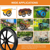 20 Inch Flat Free Tire and Wheel - Wheelbarrow Wagon Cart Wheels Replacement with 3/4" & 5/8" Bearing Parts for Yard Lawn Garden and Wheel Barrow Trailer (20" 2 Pack) (20 Inch - 2Pcs)