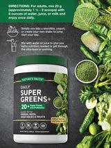 Nature's Truth Super Greens Superfood Powder Supplement | Fruit & Vegetables Blend | Juice & Smoothie Mix | 9.88 oz | Vegan, Non-GMO & Gluten Free