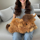 WDXDSOB Weighted Highland Cow Stuffed Animals | 4.2 Lbs Weighted Highland Cow Plush for Kids & Adults | 21.6 Inch Large Cattle Pillow Toy Gift for Christmas Birthday Mother's Day