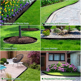 Landscape Edging, 2 Inch Tall 33 Ft No Dig Landscape Garden Edging Border Kit with 50 Anchoring Spikes, Plastic Garden Border for Landscaping Flower Bed Lawn Yard Grass Paver Pathway Walkway, Black