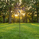 BinaryABC Outdoor Yard Windmill Metal Wind Spinner,Wind Sculptures Spinners Yard Decor Pinwheel,for Garden Yard Lawn Patio Decoration