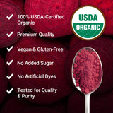 FORCE FACTOR Total Beets Organic Beetroot Powder, Superfood to Boost Daily Nutrition, USDA Organic, Vegan, Gluten-Free, and Non-GMO Beet Supplement, Unflavored, 180 Servings, 2-Pack