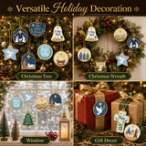 JOPHMO 16 Pcs Christmas Diamond Art Ornaments Kit - Nativity Scene