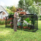 Happygrill 108” x 48” x 47” Portable Crop Cage w/ 3 Roll-Up Zippered Doors