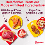 Delectables Lickable Treat Bisque Wet Cat Treat Variety Pack, Food Topper, Hydrating, Grain-Free, No Fillers, No By-Products, No Added Preservatives, 1.4oz Pouch, 30ct