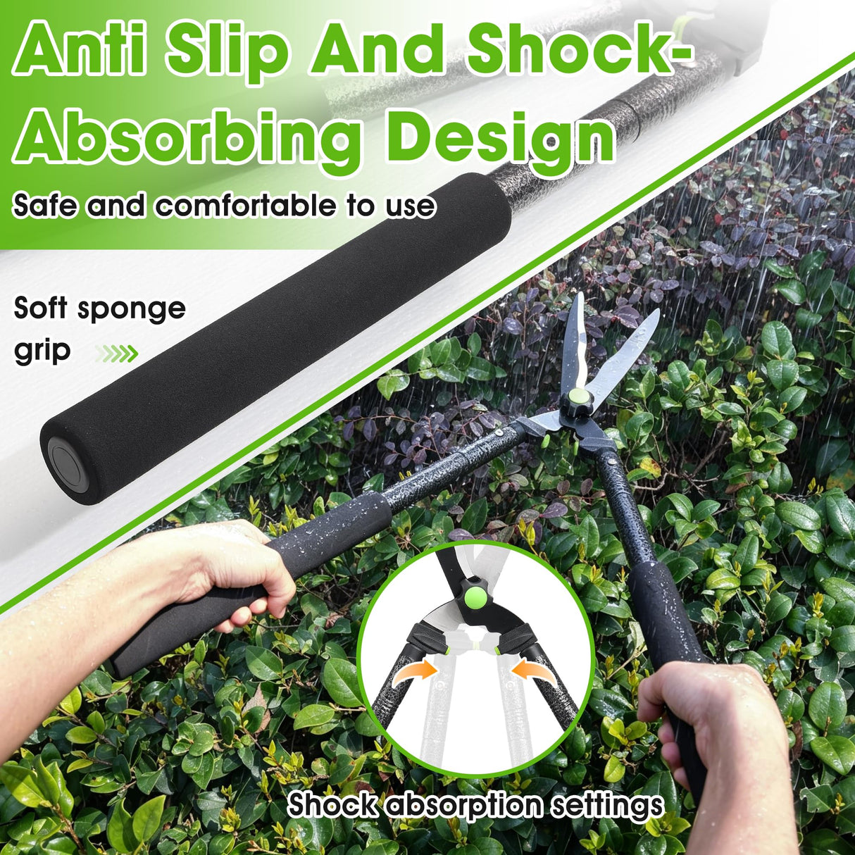 Hedge Shears,30" Hedge Clippers with Sharp Blades Lightweight Garden Scissors for Trimming Bushes Shrubs Manual Plant Shears Gardening Tools with Comfortable Handle for Gardening Landscape Care