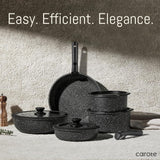 CAROTE 15pcs Pots and Pans Set Non Stick, Cookware Sets, Kitchen Set, Oven/Dishwasher/Fridge Safe, Space Saving Pots Set, Nonstick Set with Versatile Detachable Handle, Induction RV Set