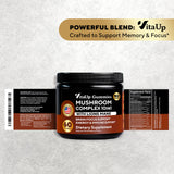 VitaUp Mushroom Gummies for Adults - USA Made 10 in 1 Mushroom Supplement - Mushroom Complex with Lions Mane, Cordyceps, Turkey Tail, Reishi, Shiitake for Cognitive & Immune Support - 60 Count