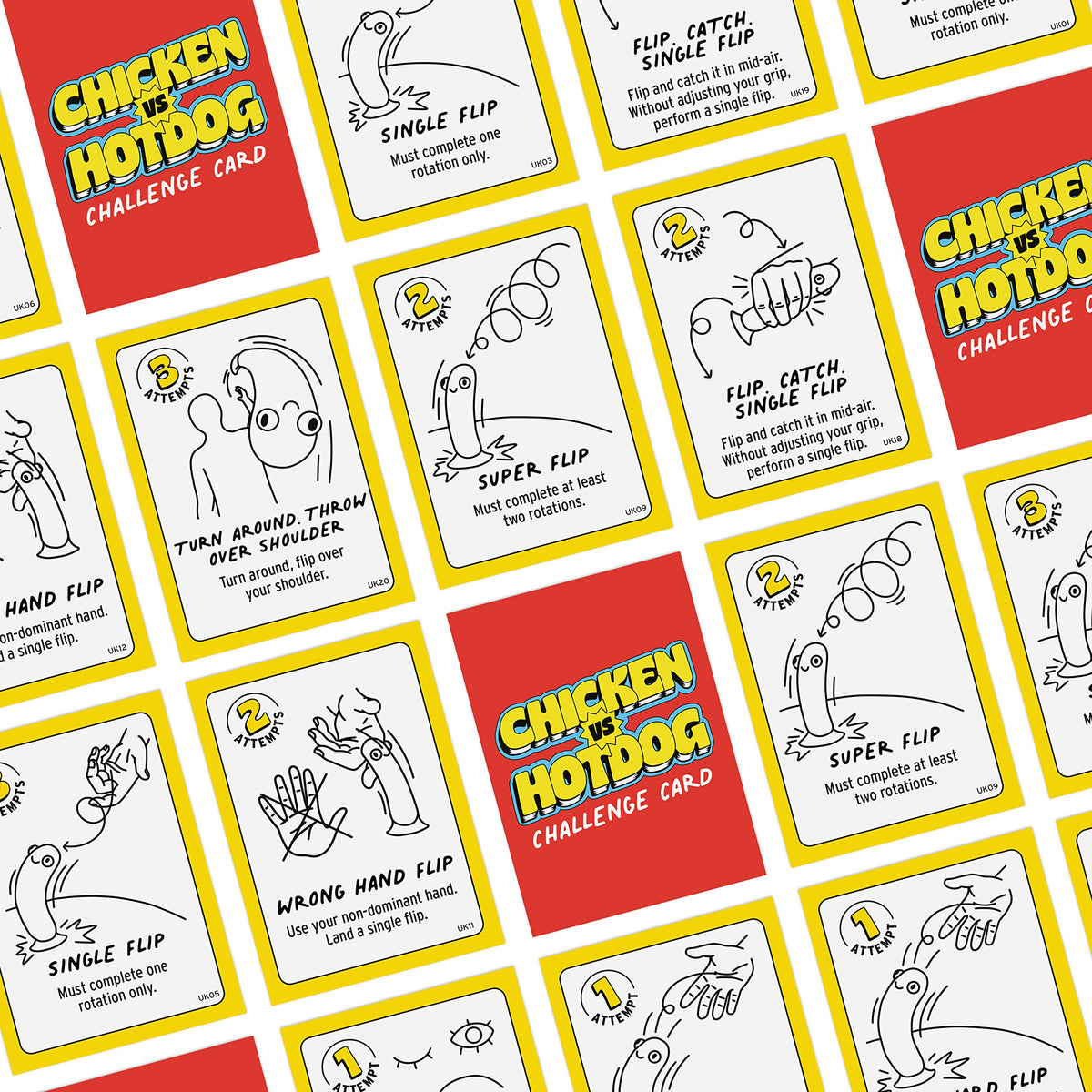Chicken vs Hotdog Flipping Hilarious Party Game - Kids, Teens, Adults