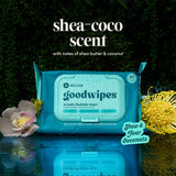 goodwipes Flushable Wipes - Shea-Coco, 318 Wipes (6 Pack + 1 Travel Size)