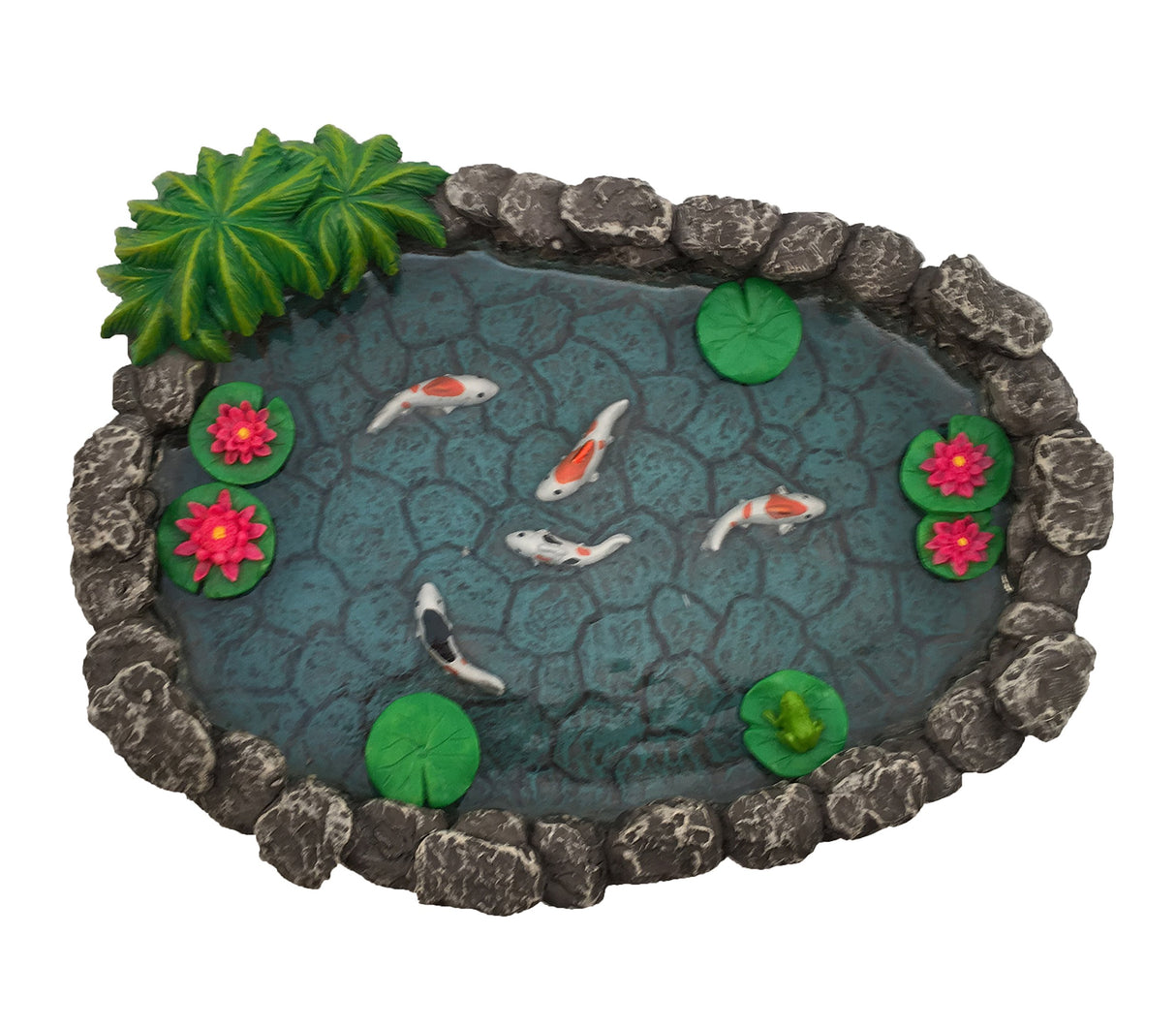 GlitZGlam KOI Miniature Pond for Fairy Garden - Enchanted Garden Accessories