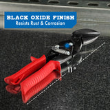 MIDWEST Blackout Series Aviation Snip - Left and Right Cut Offset Tinner Shears, Made in the USA - MWT-6510CO-NP
