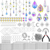 215pcs Crystal Suncatcher Craft Kit Rainbow Prisms Beads DIY Window Decor