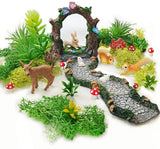 QuarenDen Fairy Garden Accessories, 27 Pcs, Fairy Garden Kit, Fairy Garden Walkway Path, Miniature Garden Figurines, Micro Landscape Ornaments for DIY Craft