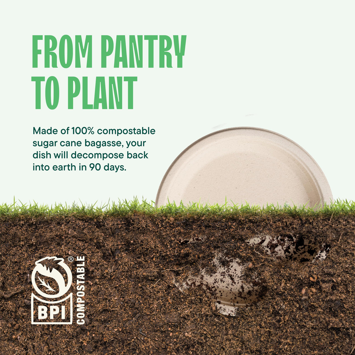 100% Compostable Paper Plates, Heavy Duty Disposable Plates [125-Pack] 9 Inch Plates - Eco-Friendly, Biodegradable Sugarcane Bagasse, Natural Unbleached Brown 9" Dinner Paper Plate Disposable