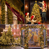 Ollny Cluster Christmas Lights 1000LED 49FT, Warm White Tree Lights 8 Modes Timer Remote, Waterproof String for Outdoor Indoor Outside Garland Xmas Decorations