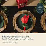 50-Pack Disposable Linen-Feel Red Napkins, 12" x 17" Cloth-Like Paper Dinner Napkins For Christmas, Wedding, Holiday, Bathroom, Party Or Event