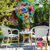 Hummingbird Wind Spinners Hanging Outdoor Decor, 12 Inch 3D Kinetic Yard Art Hummingbird Metal Sculpture Birthday Gifts for Bird Lovers, Mom, Women for Yard, Garden