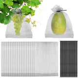 20 Pcs 8 x 12 Inch Stainless Steel Fruit Protection Bag, Wire Cover Bag