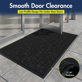 Notrax 109 Industrial Door Mat, 3' x 4' Entrance Mat, Heavy Duty Commercial Rugs for Entryway, Welcome Lobbies, Garage, and Mudroom, Made in the USA, Charcoal Black, Brush Step 109S0034CH