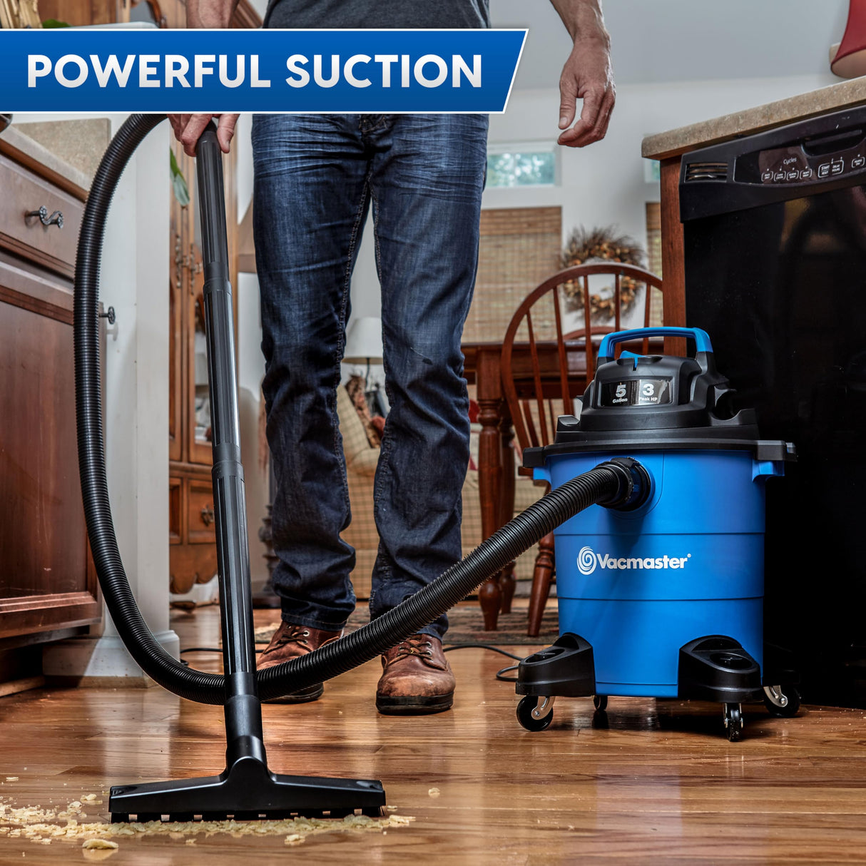 Vacmaster 5-Gallon* 3 Peak HP Wet/Dry Vacuum – VOC507PF 0101