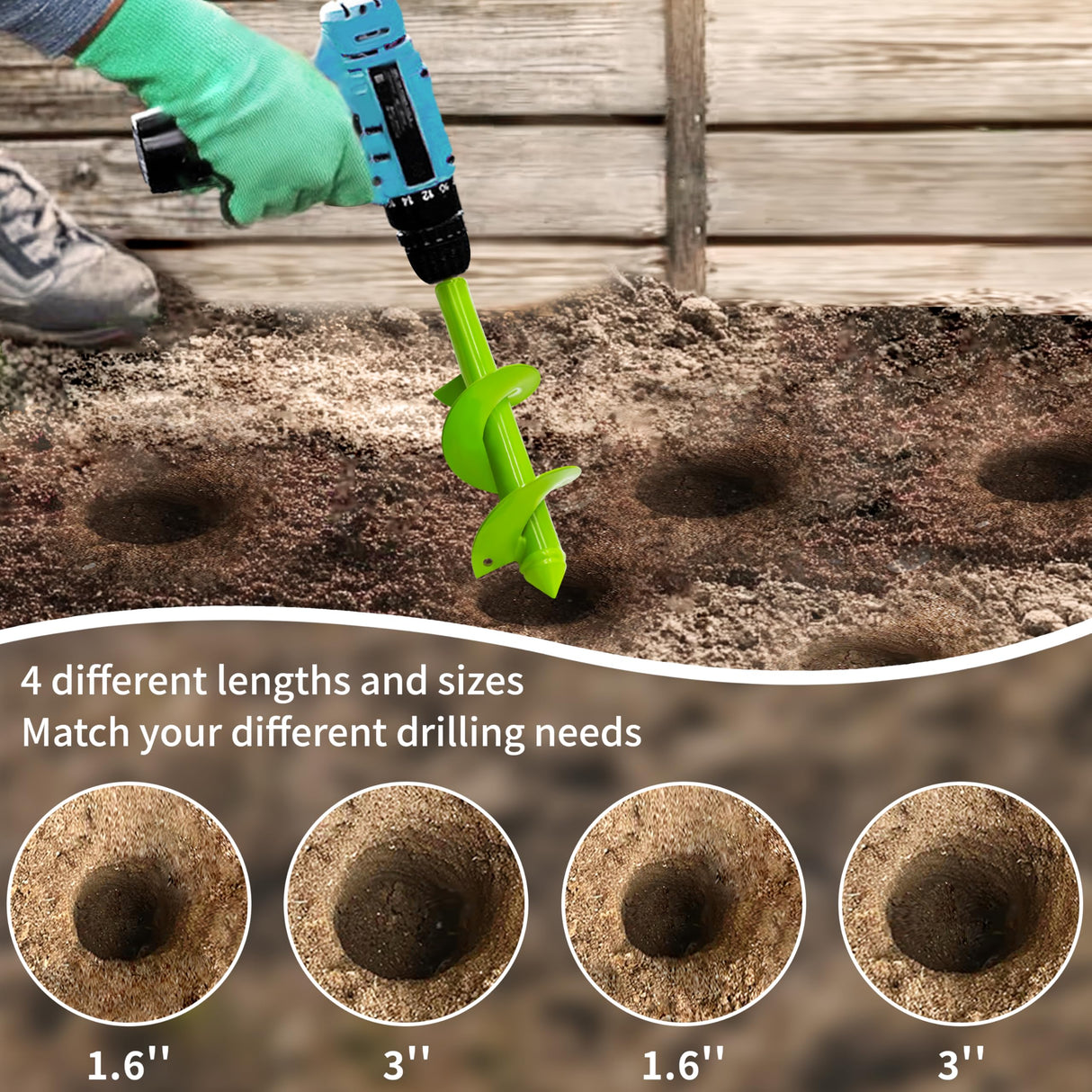 TCBWFY 3.5" x16 Inch Pink Garden Auger Drill Bit for Planting- Perfect for Planting Bulbs, Flowers, and Small Trees