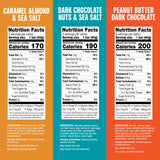 KIND Healthy Snacks Bars Variety Pack, Gluten Free, Low Sugar, High Fiber Snacks, Dark Chocolate Nuts & Sea Salt, Peanut Butter Dark Chocolate, Caramel Almond & Sea Salt, 6-7g Protein, 12 Count