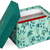 Hallmark Boxed Christmas Card Assortment with Keepsake Box (48 Cards and Envelopes) Angels, Santa, Penguins, New Year, Snowmen, Ornaments