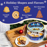 Royal Dansk Holiday Cookie 4 Pack, Exclusive Amazon Multipack of Original Danish Butter Cookies, Festive Tins for Christmas Gifts, Made with Real Butter, Non-GMO Ingredients