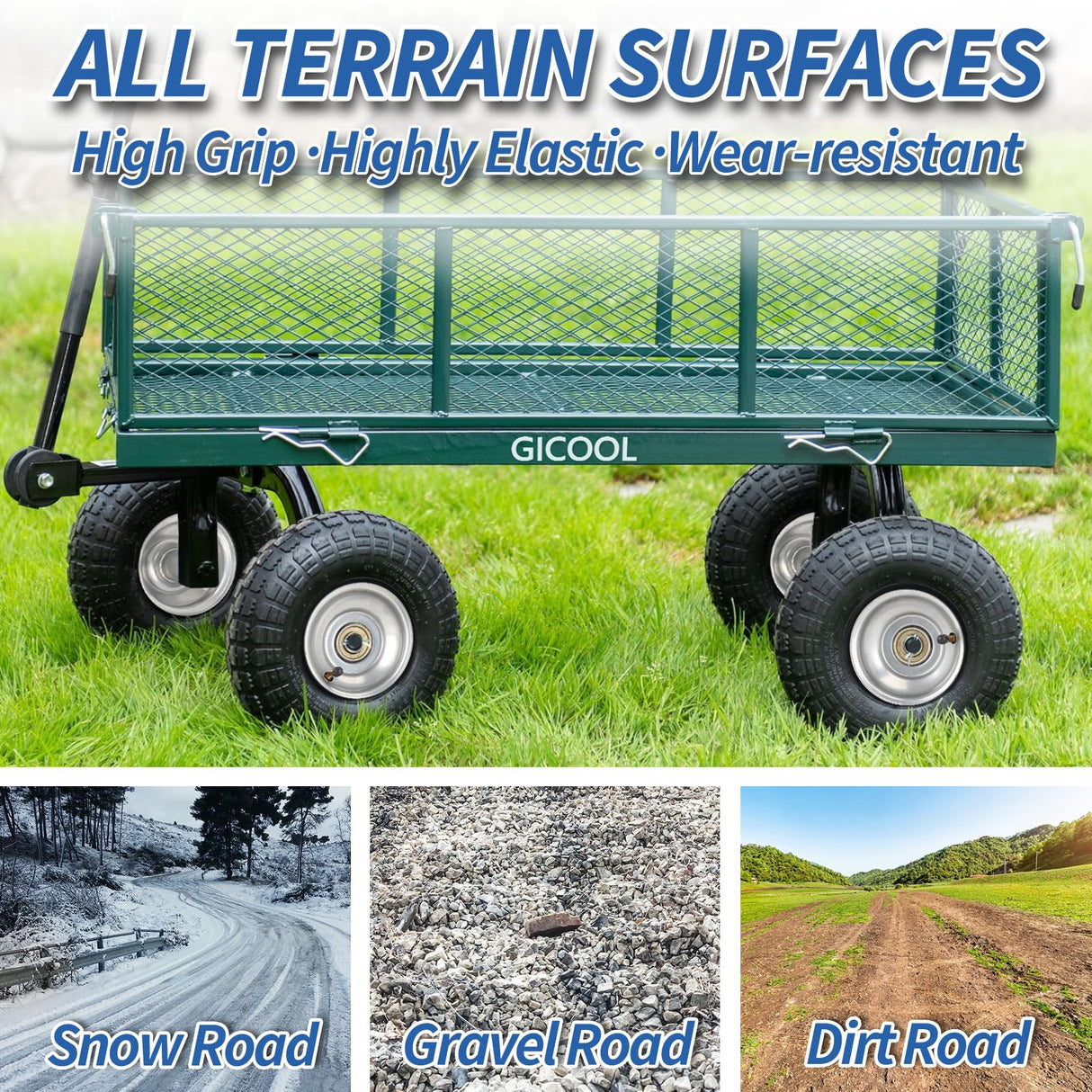 4.10/3.50-4 Pneumatic Tire, 10" Tire and Wheel, 2 Pack, with 2.2" Offset Hub, 5/8" Axle Bore Hole, Sealed Bearings, for Hand Truck Trolley Dolly Cart