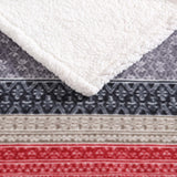 Eddie Bauer - Throw Blanket, Super Soft Reversible Sherpa & Brushed Fleece Bedding, Ideal Christmas & White Elephant Gifts, Cozy Plaid Throw Blankets For Couch for Bed or Couch (Fair Isle Dark Steel, 50" x 70")