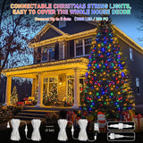 JMEXSUSS 200 LED Christmas String Lights Outdoor Waterproof, 66ft Color Changing String Lights Plug in, Warm White & Multicolor Christmas Lights for Trees Yard Wedding Xmas Party