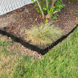 Quibbay Corrugated Metal Garden Edging, 4"×100Ft Landscape Edging Border for Lawn, Flower Bed and Garden, Flexible Lawn Edging for DIY Tree Surrounds Borders and Landscaping, Black