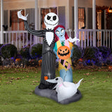 Gemmy Airblown Inflatable Nightmare Before Christmas Scene Disney, 6 ft Tall, Multi